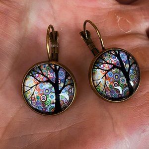 🆕🙂Inspirational Motivation Positive Thinking Tree Know Earrings Hopeful Grow